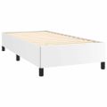 vidaXL Posteľný rám bez matraca biely 100x200 cm umelá koža