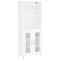 vidaXL Vysoká skrinka biela 69,5x34x180 cm spracované drevo