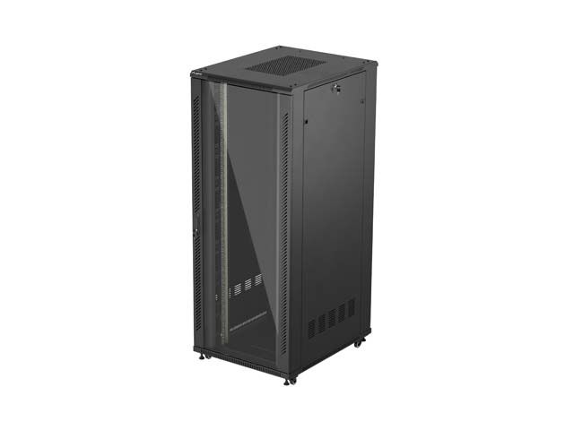 LANBERG 19'' VOĽNE STOJÚCA RACKOVÁ SKRIŇA 42U/800X1000 (FLAT PACK) S PRESKLENÝMI DVERAMI ČIERNA