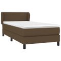 vidaXL Posteľný rám boxsping s matracom hnedý 90x200 cm látka
