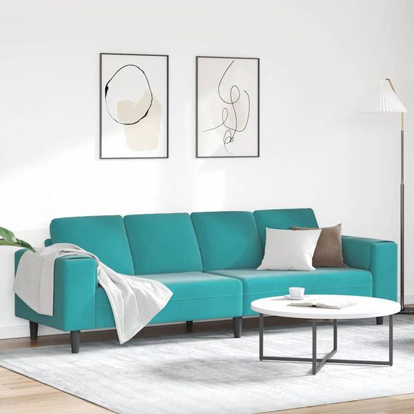 vidaXL Pohovka do obývačky Tyrkysová 250 x 188 x 76 cm