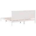 vidaXL Extra dlhá posteľ bez matraca biela 180x220 cm masívne drevo