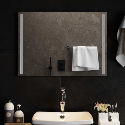 vidaXL Zrkadlo do kúpeľne s LED Priehľadná 70 x 50 cm tvrdené sklo