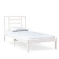 vidaXL Posteľný rám, biely drevený masív 75x190cm malé jednolôžko
