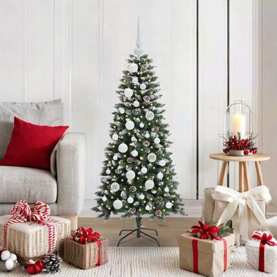 vidaXL Umelý vianočný stromček Zelená 120 cm PVC, plast a oceľ