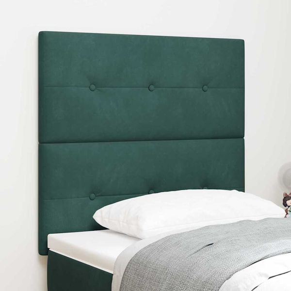 vidaXL Zadné čelo Tmavozelená 80 cm Zamat