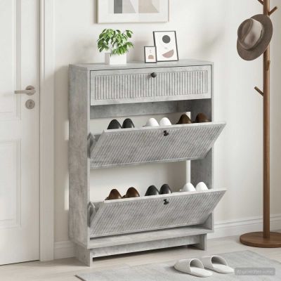vidaXL Skriňa na topánky EDE 78 x 24 x 103 cm Kompozitné drevo