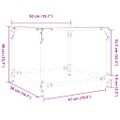 vidaXL Konferenčné stolíky s čiernou sklen.doskou 2 ks 50x50x40cm oceľ