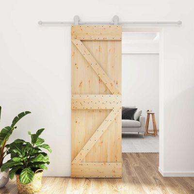 vidaXL Posuvné dvere Prírodná a biela 70 x 210 cm