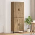 vidaXL Highboard Remeselný dub 69,5 x 34 x 180 cm Kompozitné drevo