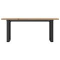vidaXL Konferenčný stolík v tvare O 110x40x45,5 cm borovica a oceľ