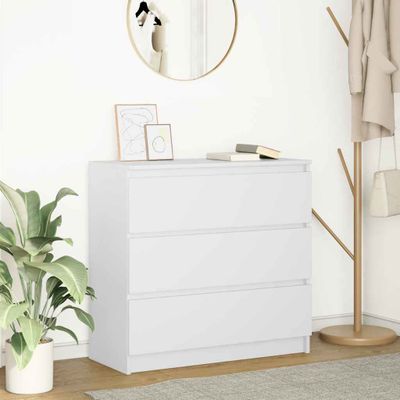 vidaXL Komoda biela 80x35x76 cm kompozitné drevo