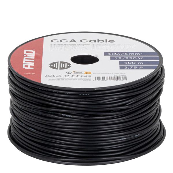 Vodič reproduktoru jednožilový 1x0,75 mm2 100 m 3,75 A 12/230 V AMiO-04453