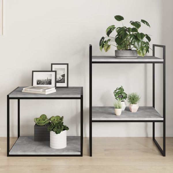 vidaXL Prídavné police 8ks, betónovo sivé 40x50x1,5cm kompozitné drevo
