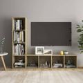 vidaXL TV skrinky 2 ks dub sonoma 142,5x35x36,5 cm drevotrieska