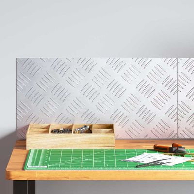 vidaXL Schodový rošt Obdĺžnikový 2 pcs Strieborná 50 x 25 cm Hliník