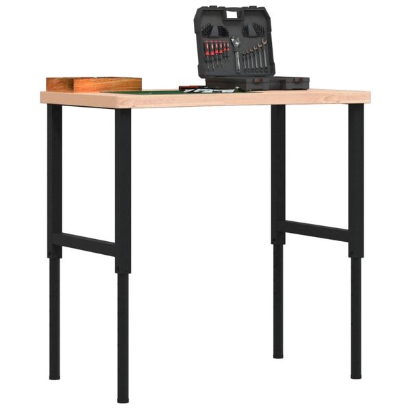 vidaXL Pracovný stôl 100x(55-60)x(73-99,5) cm masívny buk
