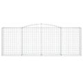 vidaXL Oblúkové gabionové koše 25 ks 400x50x140/160 cm pozink. železo