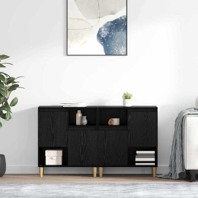 vidaXL Komody 2 pcs Čierny dub 60 x 35 x 70 cm Kompozitné drevo