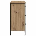 vidaXL Příborník 6-Šuplík Remeselný dub 91 x 35,5 x 74,5 cm