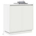 vidaXL LED komoda Biela 71 x 34,5 x 75 cm Kompozitné drevo