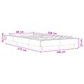 vidaXL Rám postele na podlahe Biela 80 x 210 cm Kompozitné drevo