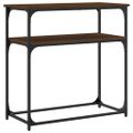 vidaXL Konzolový stolík hnedý dub 75x35,5x75 cm kompozitné drevo