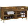 vidaXL Botník dymový dub 102x35x55 cm spracované drevo