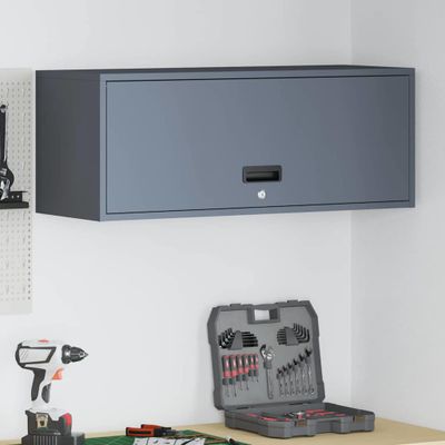 vidaXL Nástenná skriňa do garáže Antracit 90 x 33 x 35 cm