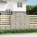 vidaXL Oblúkový gabionový kôš 200x50x180/200 cm pozinkované železo