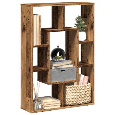vidaXL Knižnica staré drevo 63x20x90 cm kompozitné drevo