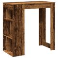 vidaXL Barový stôl s policami staré drevo 102x50x103,5cm kompoz. drevo