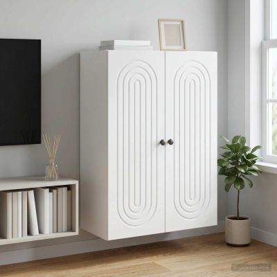 vidaXL Nástenná skrinka Biela 66 x 34,5 x 90 cm Kompozitné drevo