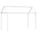 vidaXL Strecha na detskú posteľ biela 207x95,5x159 cm borovicový masív