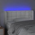 VidaXL Čelo postele biele 83x16x78/88 cm umelá koža