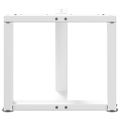 vidaXL Nohy konferenčného stolíka v tvare T, 2 ks, biele, 50x25x(42-43) cm, oceľové