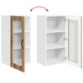vidaXL Nástenný sklenený kabinet LUCCA 2 ks Dub artisan