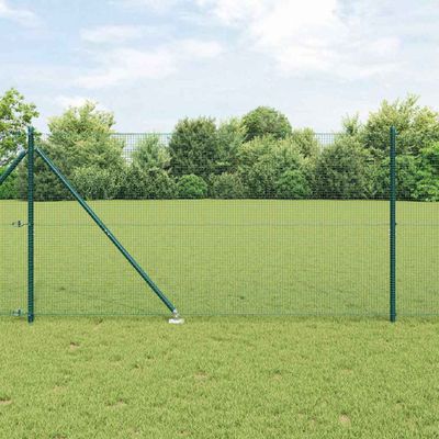 vidaXL Vonkajší zváraný drôtený plot so špicami 10 x 1,4 m Zelená