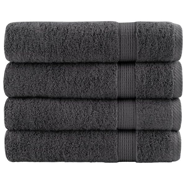vidaXL Prémiové sprchové uteráky SOLUND 4ks antracit 70x140cm 600 g/m2