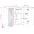 vidaXL Servírovacia skriňa Hnedá 90 x 33 x 75 cm Masívne mango drevo