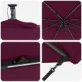 vidaXL Slnečník 294 x 294 x 248 cm Polyester a hliník Bordeaux červená