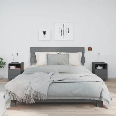 vidaXL Nočné stolíky 2 ks sivé 40x34x55 cm borovicový masív