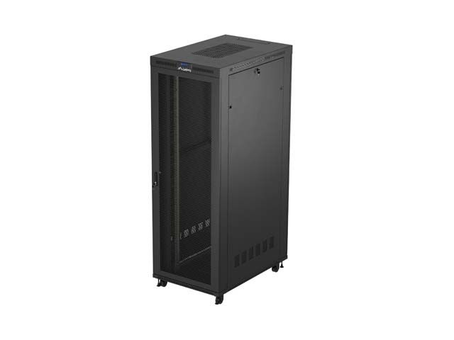19'' Voľne stojaca racková skriňa 47U 800X1200 čierny lcd s perforovanými dverami lanberg (flat pack) V2