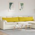 vidaXL Vankúše na pohovku 2 pcs Žltá 145 x 40 cm Kordúrová tkanina