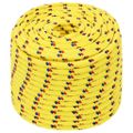 vidaXL Lodné lano žlté 12 mm 50 m polypropylén