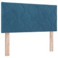 vidaXL Posteľ s pružinovým rámom Tmavomodrá 90 x 200 cm Zamat