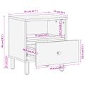 vidaXL Nočné stolíky 2 ks 40x33x46 cm akáciový masív