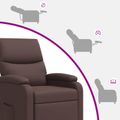 vidaXL Masážne relaxačné kreslo Hnedá Umelá koža