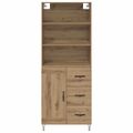 vidaXL Highboard 2 ks Remeselný dub 69,5 x 34 x 180 cm