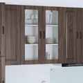 vidaXL Dvierka na umývačku Kalmar Hnedý dub 80 x 31 x 100 cm